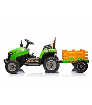 TRACTOR CON REMOLQUE 12V, RC PARENTAL, VERDE INDA614-LE-BBH-030